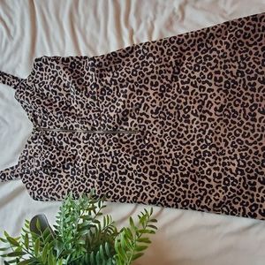 Corduroy zip up dress